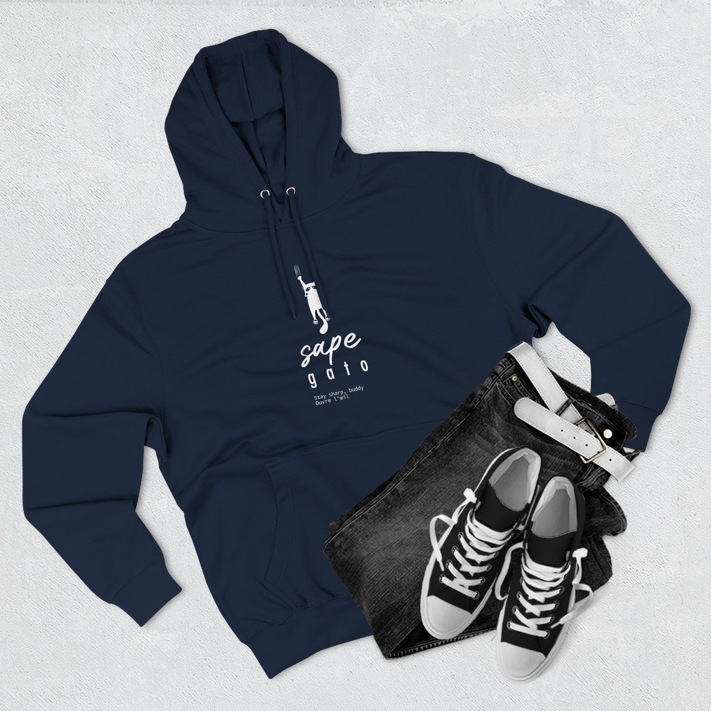 Hoodie “Sape Gato” – Suéter Unisex de Fleece, Cómodo, Divertido y con Identidad Venezolana