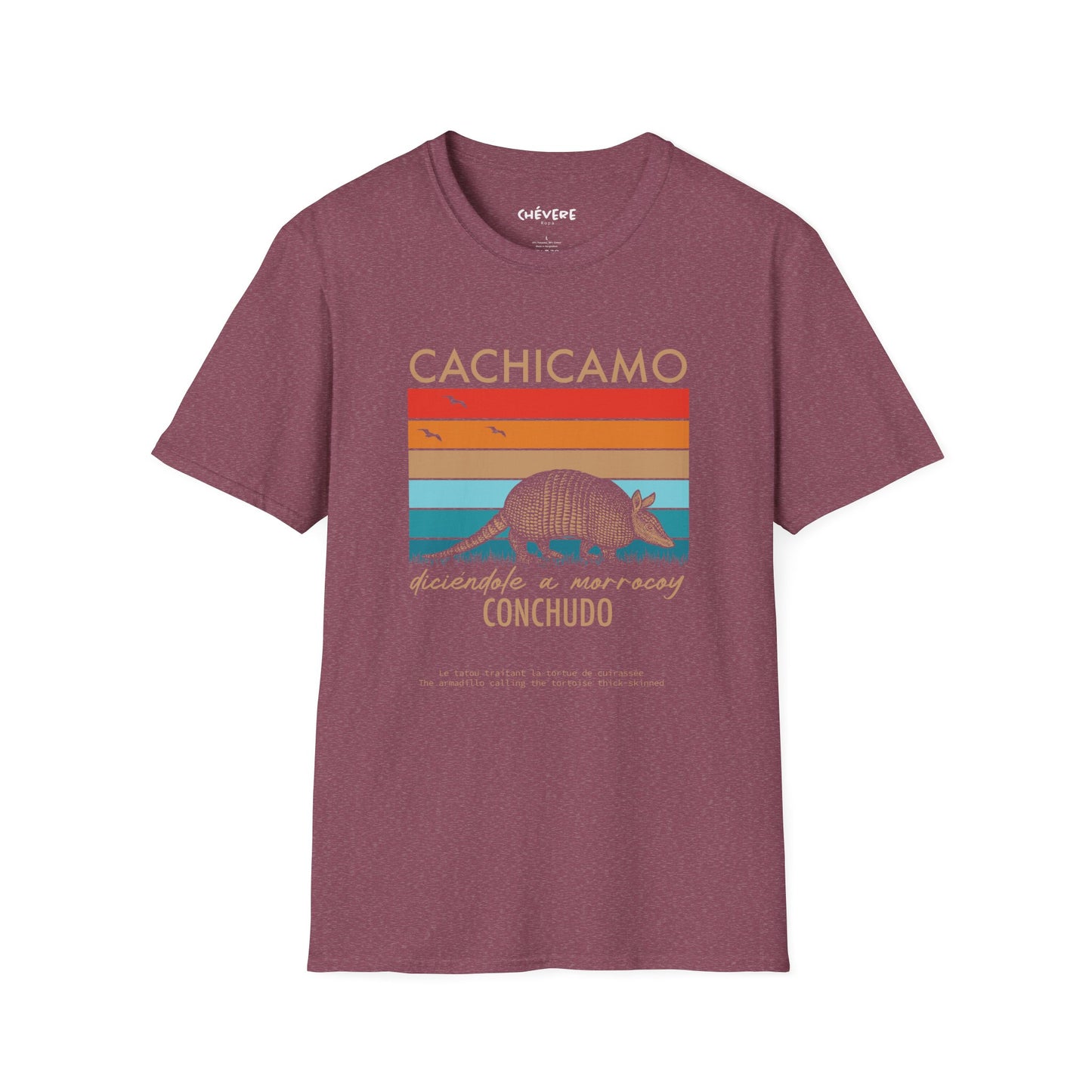 CACHICAMO DICIÉNDOLE A MORROCOY  🐢 CONCHUDO - Camiseta Vintage Unisex Softstyle