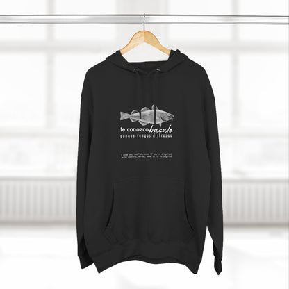 Hoodie “Te Conozco Bacalao” – Suéter Unisex de Fleece, Cómodo, Original y con Sabor Venezolano