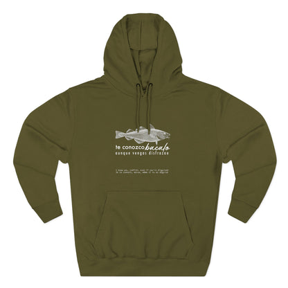 Hoodie “Te Conozco Bacalao” – Suéter Unisex de Fleece, Cómodo, Original y con Sabor Venezolano