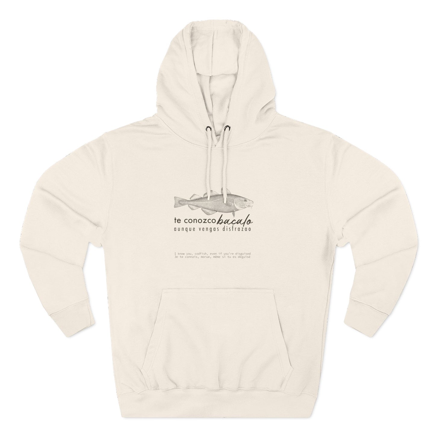 Hoodie “Te Conozco Bacalao” – Suéter Unisex de Fleece, Cómodo, Original y con Sabor Venezolano