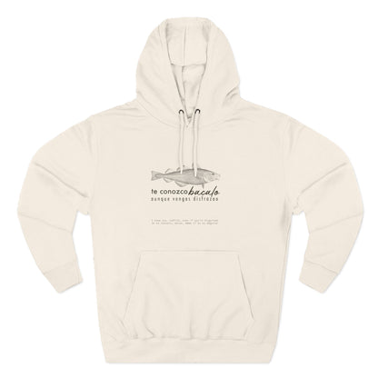 Hoodie “Te Conozco Bacalao” – Suéter Unisex de Fleece, Cómodo, Original y con Sabor Venezolano