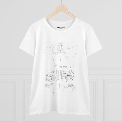 Women's Tee — Minimalist Sketch Sailboat Graphic