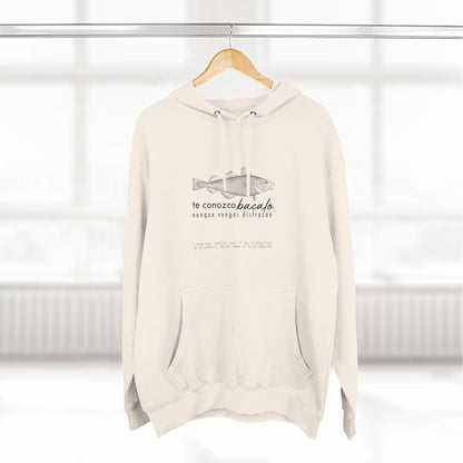 Hoodie “Te Conozco Bacalao” – Suéter Unisex de Fleece, Cómodo, Original y con Sabor Venezolano