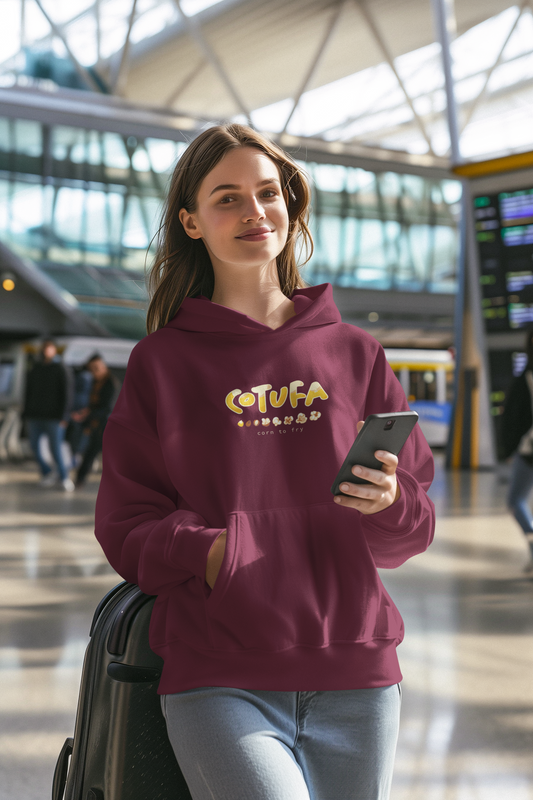 Hoodie “Cotufa” – Suéter Unisex de Fleece, Cómodo, Casual y con Sabor Venezolano